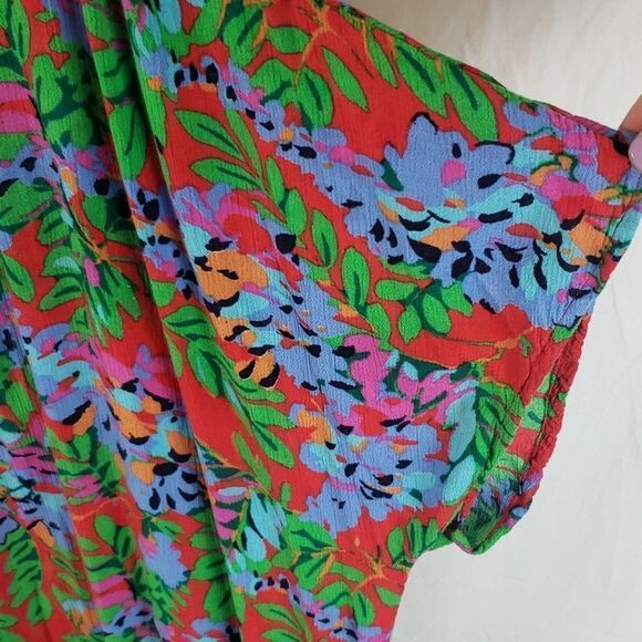 Aerie Women's Small Open Front Floral Kimono Cover Up Cardigan - Picture 5 of 12